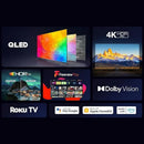 TCL 43RC650K 43英寸QLED Pro电视，4K超高清，Roku TV，43RC650K