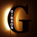 Custom Letters LED Night Light Wooden Engraved Name Home Decor Wedding Birthday Party Christmas New Year Decoration Lover's Gift