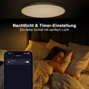 Oeegoo 24W Ceiling Light with Remote Control, 2400LM LED Lamp Controllable by App, Bedroom Lamp with 16 Million Colors, Ø30CM