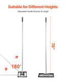 The Grade Line | Carbon-Steel Lawn Leveling Rake with 180-Degree Pivoting Handle