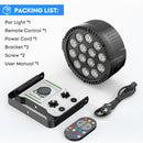 Fieryzeal 4件装80W RGBW PAR灯 DMX512控制平板舞台灯 14x6W 4合1 LED舞台效果灯 适用于DJ迪斯科酒吧音乐会