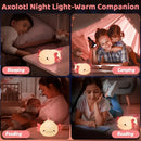 Silicone LED Axolotl  Night Light animallamp Touch Sensor Axolotl Night Lamp Children Kid Bedside Bedroom Decor Birthday Gifts
