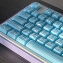 Jelly Keycap Set Translucent White Blue Pc+Abs Keycap For Mechanical Keyboard Characters Translucent Ice Cube Crystal Oem Keycap