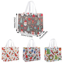 4Pcs Christmas Non-woven Fabric Bags Snowman Santa Claus Gifts Candy Packing Bags Christmas Cookie Snack Decoration Bags