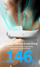 Rotor Neck Hanging Portable Fan, USB Rechargeable Adjustable Bladeless Turbo Cooling Fan for Dorm Home Outdoor
