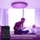 Oeegoo 24W Ceiling Light with Remote Control, 2400LM LED Lamp Controllable by App, Bedroom Lamp with 16 Million Colors, Ø30CM