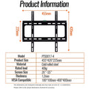 Universal TV Wall Mount Bracket for Most 26-55 Inch LED Plasma TV Mount up to VESA 400x400mm and 110 LBS Loading Capacity