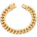 4Pcs Cuban Chain Bracelet for Women Men HipHop Bling Iced Out Chain Full Rhinestone Paved Chunky Metal Bracelet Set Jewelry Gift