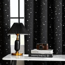 The Stellar Drift | Metallic Star-Pattern Blackout Curtain