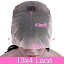 220% Density Bob Wigs Straight 100% Human Hair Lace Front Wigs 13x4 Bob Brazilian Remy Hair Pre-plucked Lace Front Wigs 16 inch