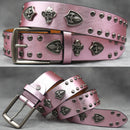 Rivet PU  Leather men's belt Fashion alloy belts Buckle luxury brand jeans belts for men business belt female belt