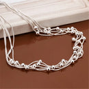 Hot Retro Charm 925 Sterling Silver Necklace for Women Lady Chain Solid Bead Fashion Trends Wedding Party Jewelry Gifts