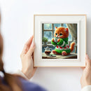 画灿2025新品钻石画猫咪冬季钻石马赛克动物风景全套工具莱茵石画