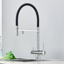 Rozin Filter Water Kitchen Faucet Black Pull Down Flexible Sprayer Faucets 2 in 1 Purification Pure Water Mixer Tap 360 Swivel