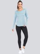 Women T-Shirts Sun Protection Sports Long Sleeves UV Protection Loose Breathable Running Yoga Clothes Fitness