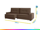 Reclining Retractable Sofa 4 Places Velvet Texas Besthouse