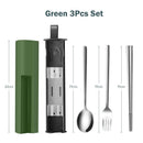 304 Tableware Set Portable Cutlery Set Dinnerware Set High Quality Stainless Steel Knife Fork Spoon Travel Flatware With Box