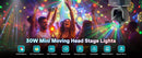 U'King 1/2/4Pcs 30W Mini Magic Ball Moving Head Lights With Remote Beam&Pattern GRWYC LED Stage Lights For Home Party Music Live