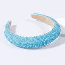 Full Crystal Luxury Hair Accessories Hairbands Sparkly Padded Rhinestones Headbands Headdress Black White Pink Women Headband