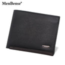 NEW Men's PU Leather Wallets Business Card Holder Premium Short Real Cowhide Wallets for Man Luxury Money Bag Coin Purse Clutch