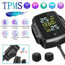TPMS摩托车胎压监测系统，带2个外部传感器，智能轮胎报警套件，通用摩托车配件