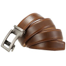 Cow Leather Men Belt 2024 New Automatic Genuine Leather Belts For Men Casual Brand Men's Belt Cowskin Strap Blue Brown B337