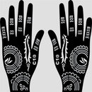NEW Black Lace Transfer henna Hand Arm Tattoo Henna Stickers Art Temporary Tattoo DIY Painting Body Art Template Tattoo Stencils