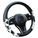 Cow Print Car Steering Wheel Cover Leather Non-slip Universal Fit Wheel Protector for BMW X1 X3 X5 e30 e46 e60 e90 f30