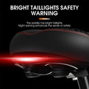WEST BIKING Bicycle Saddle with Tail Light Thicken Widen MTB Bike Saddles Soft Comfortable Bike Hollow Cycling Bicycle Saddle