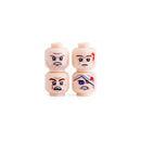 56pcs/Lot DIY Figures Head Building Blocks Accessories Laugh Cry Cute Angry Facial Expression Mini Bricks Toys Model Kids Gifts