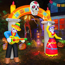 240cm 270cm Halloween Home Outdoor Decoration Arch Door Scary Ghost Pumpkin Witch Blow Up Halloween Party Decor Prop