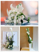 Real Touch Calla Lily Artificial Flowers, Flower Arrangement In Vase Home Decorations DIY Wedding Bouquet , Party Wedding Decorations