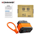 2026 KONNWEI KW906 OBD2 汽车发动机系统诊断工具扫描仪 蓝牙5.0 适用于安卓/苹果系统 ELM 327 代码读取器 Pic18F25K80