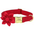 Personalized Dog ID Collar Cute Bowknot Pet Necklace Dog Buckle Collars With Bow Tie Flower Accessories For Small Large Dogs