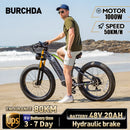 BURCHDA RX80 1000W 50公里/小时山地电动自行车 48V20AH锂电池 26英寸成人电动雪地摩托车
