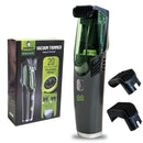 Cordless Men Beard Trimmer Rechargeable Electric Shaver with 20 Trim Built-in Vacuum Clipper for Mustache Sideburns Grooming Kit