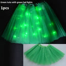 Children Kids Girls Light Up Tutu Led Skirt Glow Wreath Headband Party Birthday Luminous Costumes Christmas Halloween Festival