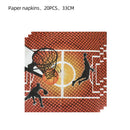 Disposable Colorful Printed Napkins Soccer Football Cafe Party Wedding Square Paper Napkin Baseball Meal Mat Food Grade Napkin