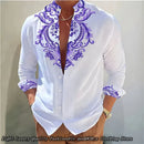 2024 New 8-Color Men's Shirt 3D Printing Shirt High-Definition Pattern Casual Top Long-Sleeved Clothing XS-6XL Size Soft Fabric