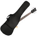 Glarry GW101 36in Small Scale Electric Bass Guitar Suit With Mahogany Body SS Pickups, Guitar Bag, Strap, Cable Burlywood