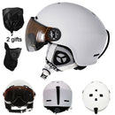 LOCLE Upgrade Ski Helmet With Goggles Integrated PC+EPS CE Certification Skiing Helmet Women Men Ski Snowboard Snow Helmet