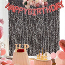 Tinsel Foil Fringe Curtain Red Gold Foil Fringe Backdrop Wall Curtains for Baby Shower Wedding Ocean Christmas Party Decorations