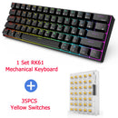 RK61 Wireless Mechanical Keyboard, Bluetooth5.0/2.4Ghz/Wired Tri-Mode Gaming Keyboard, 60% RGB Hot Swappable Gamer Keyboard