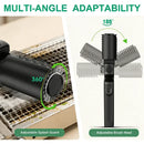 Built-in 4000mAh rechargeable battery with 3 adjustable speed modes. The rotating cleaning head delivers powerful scrubbing force to remove burnt grease, charred residue and food debris on grills without strenuous manual brus