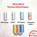 Peripage Paper Adhesive Thermal Sticker Photo Paper White Color Transparent Label for 57mm width Paperang Memobird Iprinter