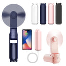 Portable Mini Handheld Fan Small Pocket Fan USB Rechargeable Battery Fan Folding Cooling Hand Fan Mini USB Fan with Power Bank