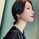 Exquisite Elegant Lily Flower Stud Earrings For Women Luxury Micro Inlaid Zircon Small Earrings Korean Wedding Party Jewelry