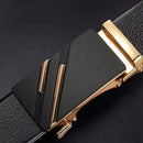 New Fashion Leisure Business Men's Belt Metal Automatic Buckle Brand Luxury Design Waist Belts For Men Strap Male，For Ideal Gift