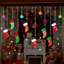 Christmas Window Stickers Merry Christmas Decorations For Home 2024 Christmas Wall Sticker Kids Wall Decals Happy New Year 2025