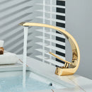 Black Bathroom Basin Faucet Deck Mount Black Chrome Washing Basin Mixer Water Taps Creative Hot Cold Water Crane Mixers